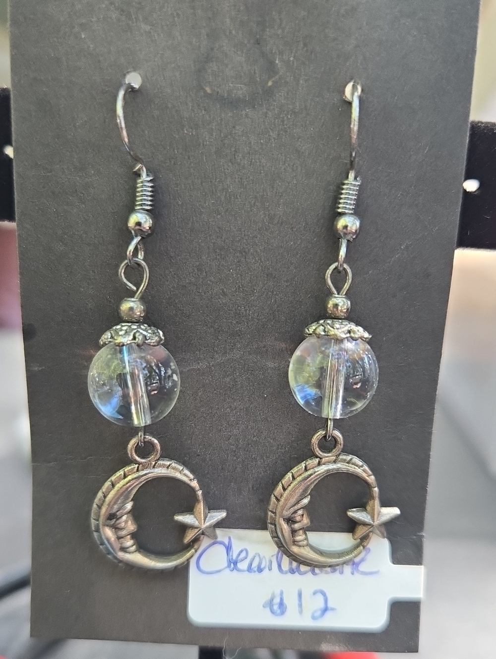 Moon Star Opalite Dangle Earrings: G